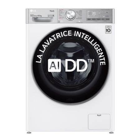 Lavatrice slim 8,5kg AI DD™ | Serie V9 Classe A | 1200 giri, TurboWash 360, Vapore antipiega, Wi-Fi | White - F2WV9S8P2E